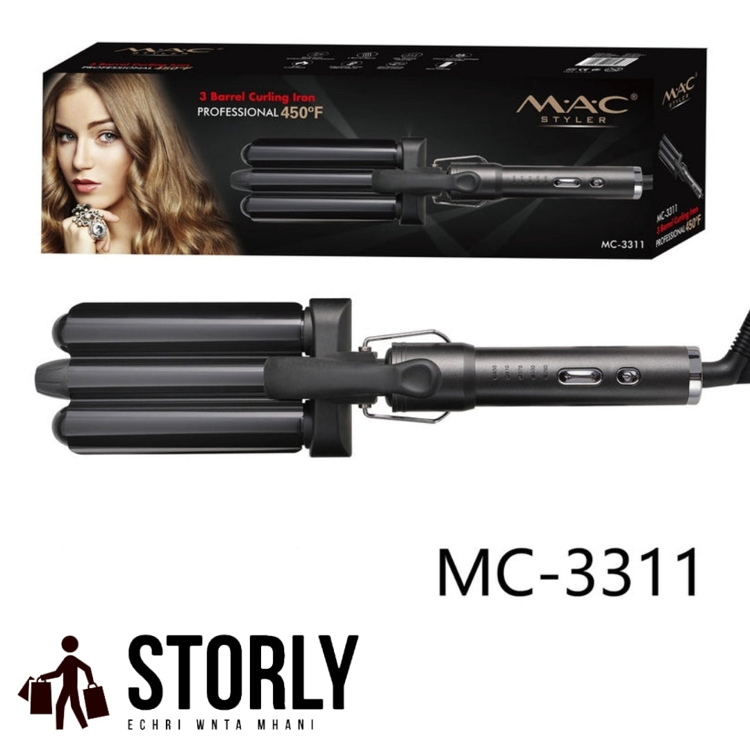 BOUCLEUR PROFESSIONNEL MAC-MC331 TRIPLE BARILS